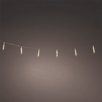 IJspegelverlichting 2,8 meter | Warm wit | Sneeuwval effect | 8 pegels | Transparant | Lumineo LLU00303