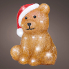 Kerstbeer met kerstmuts | 18 cm | Koud wit | 30 lampjes | Lumineo LLU00299 - 1