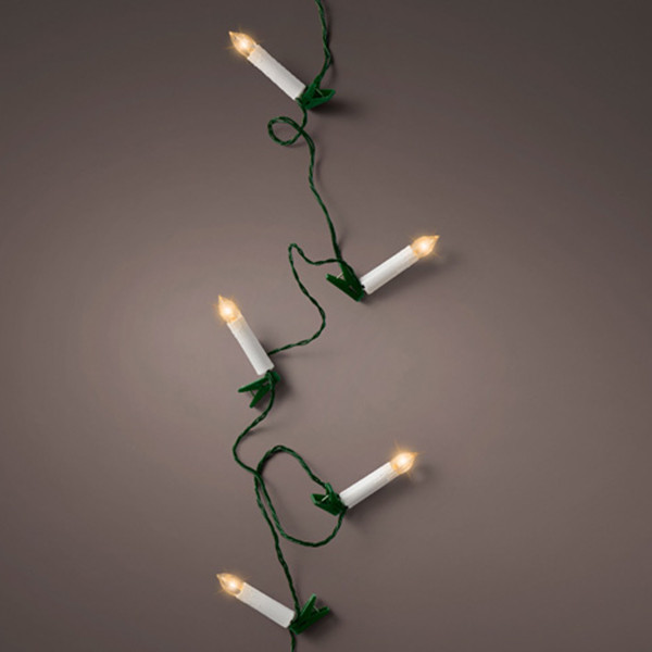 Lumineo Kerstboomkaarsen | 7.25 meter | Warm Wit | 30 lampjes | Lumineo  LLU00242 - 1