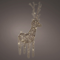 Kerstfiguur rendier met verlichting | 46 x 69 cm | Warm wit | 48 lampjes | Lumineo LLU00460