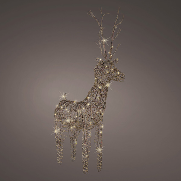 Kerstfiguur rendier met verlichting | 60 x 104 cm | Warm wit |  72 lampjes | Lumineo LLU00461 - 1