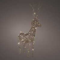Kerstfiguur rendier met verlichting | 60 x 104 cm | Warm wit |  72 lampjes | Lumineo LLU00461