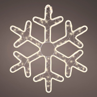Kerstfiguur sneeuwvlok met verlichting | 54 x 63 cm | Warm wit | Twinkle effect | 566 lampjes | Lumineo LLU00464
