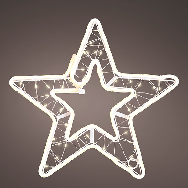 Kerstfiguur ster met verlichting | 37.5 x 35.5 cm | Warm wit | Twinkle effect | 236 lampjes | Lumineo LLU00462 - 1