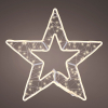 Kerstfiguur ster met verlichting | 56 x 52 cm | Warm wit | Twinkle effect | 384 lampjes | Lumineo LLU00463 - 1