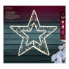 Kerstfiguur ster met verlichting | 56 x 52 cm | Warm wit | Twinkle effect | 384 lampjes | Lumineo LLU00463 - 2