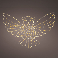 Kerstfiguur uil met verlichting | 84 x 55 cm | Twinkle effect | 545 lampjes | Lumineo LLU00448
