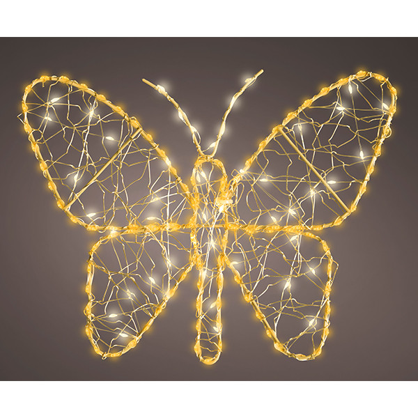 Kerstfiguur vlinder met verlichting op batterijen | 58 x 43 cm | Twinkle effect | 436 lampjes | Lumineo LLU00471 - 1
