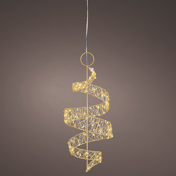 Kersthanger spiraal met verlichting | 41 cm | Twinkle effect | 150 lampjes | Lumineo LLU00445 - 1