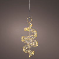 Kersthanger spiraal met verlichting | 41 cm | Twinkle effect | 150 lampjes | Lumineo LLU00445