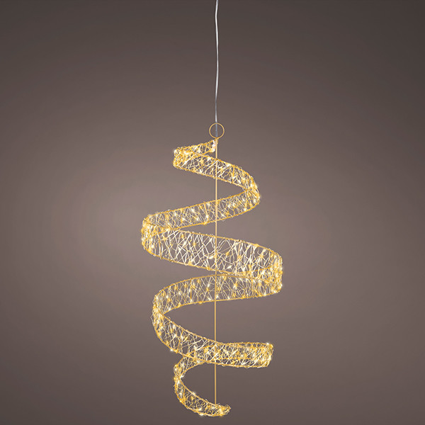 Kersthanger spiraal met verlichting | 63 cm | Twinkle effect | 300 lampjes | Lumineo LLU00446 - 1