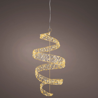 Kersthanger spiraal met verlichting | 63 cm | Twinkle effect | 300 lampjes | Lumineo LLU00446