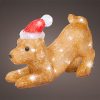 Kersthond met kerstmuts | 20 cm | Koud wit | 30 lampjes | Lumineo LLU00300 - 1