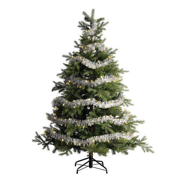 Kerstslinger met verlichting op batterij | 3 meter | 60 lampjes | Soft Gold | Zilver | Lumineo LLU00475 - 2