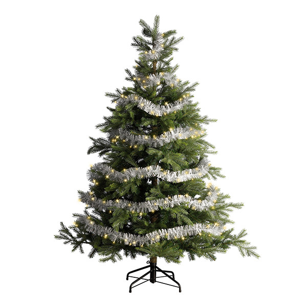 Kerstslinger met verlichting op batterij | 8.9 meter | 180 lampjes | Soft Gold | Zilver | Lumineo LLU00480 - 2