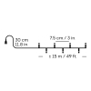Kerstverlichting 15 meter | Duracharge oplaadbaar | Extra warm wit | 200 lampjes | Lumineo LLU00444 - 3