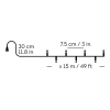 Kerstverlichting 15 meter | Duracharge oplaadbaar | Warm wit | 200 lampjes | Lumineo LLU00443 - 3