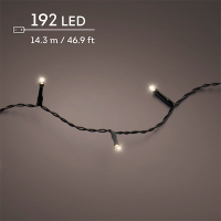 Kerstverlichting op batterijen 14.30 meter | Warm wit met Twinkle effect | 192 lampjes met timer | Lumineo LLU00509