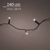 Kerstverlichting op batterijen 17.90 meter | Warm wit met Twinkle effect | 240 lampjes met timer | Lumineo LLU00515 - 1