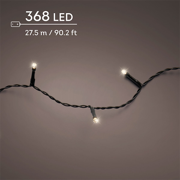 Kerstverlichting op batterijen 27.50 meter | Warm wit met Twinkle effect | 368 lampjes met timer | Lumineo LLU00518 - 1