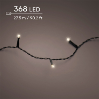 Kerstverlichting op batterijen 27.50 meter | Warm wit met Twinkle effect | 368 lampjes met timer | Lumineo LLU00518