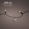 Kerstverlichting op batterijen 27.50 meter | Warm wit met Twinkle effect | 368 lampjes met timer | Lumineo LLU00518 - 1