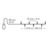 Kerstverlichting op batterijen 27.50 meter | Warm wit met Twinkle effect | 368 lampjes met timer | Lumineo LLU00518 - 5