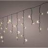 Koppelbare ijspegelverlichting 4.8 meter | Koud wit & soft gold | Flash effect | 180 lampjes | Zwarte kabel | Lumineo LLU00499 - 1