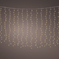 Lichtgordijn koppelbaar 200 x 200 cm | Soft gold | Flash effect | 320 lampjes LLU00474