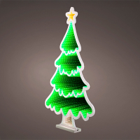 Neon Infinity Light kerstboom | 40 cm | RGB & koud wit | 142 lampjes | Wit |  Lumineo LLU00283