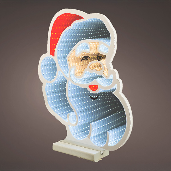 Neon Infinity Light kerstman | 30 cm | RGB & koud wit | 192 lampjes | Wit | Lumineo LLU00284 - 1