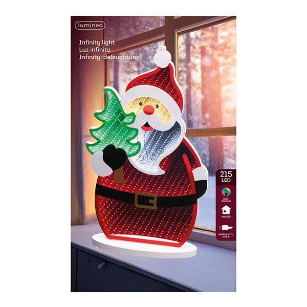Neon Infinity Light kerstman | 39.8 cm | RGB | 215 lampjes | Lumineo LLU00298 - 2