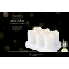 Lumineo Oplaadbare led kaarsen	| 6 x 4 cm | Wit | Bewegende vlam | 6 stuks | Lumineo  LLU00267 - 3