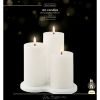 Lumineo Oplaadbare led kaarsen | 7,5 x 10 cm, 12,5 cm, 17 cm | Wit | 3D vlam | 3 stuks | Lumineo  LLU00245 - 3