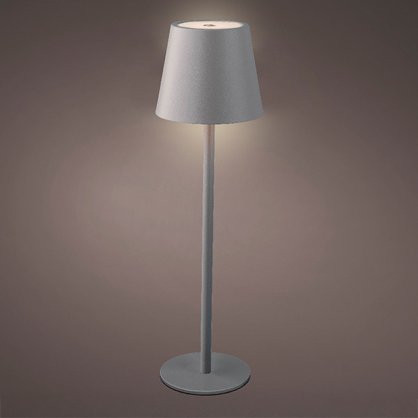 Oplaadbare tafellamp | 27 cm | Instelbaar wit | Grijs | Lumineo LLU00317 - 1