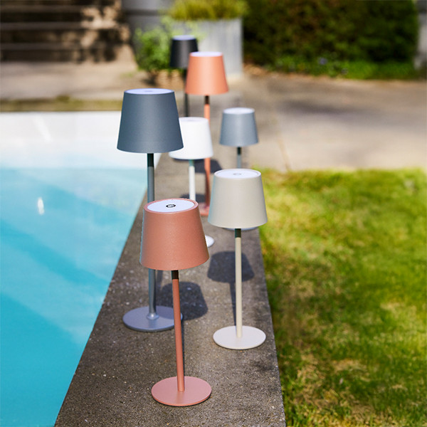 Oplaadbare tafellamp | 27 cm | Instelbaar wit | Zandkleur | Lumineo LLU00316 - 2