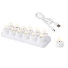Lumineo Oplaadbare waxinelichtjes | 4 x 5.2 cm | Wit | Bewegende vlam | 12 stuks | Lumineo  LLU00266 - 2