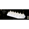 Lumineo Oplaadbare waxinelichtjes | 4 x 5.2 cm | Wit | Bewegende vlam | 12 stuks | Lumineo  LLU00266 - 3