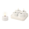 Lumineo Oplaadbare waxinelichtjes | 4 x 5.2 cm | Wit | Bewegende vlam | 4 stuks | Lumineo  LLU00264 - 2