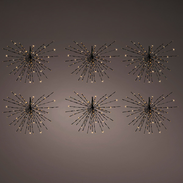Poolsterren kerstverlichting | Ø 45 cm | Extra warm wit | 432 lampjes | 6 stuks | Lumineo LLU00208 - 1