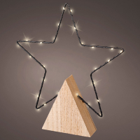 Lumineo Tafeldefocatie kerstster op batterijen | 27 x 30 cm | 27 lampjes | Lumineo  LLU00222
