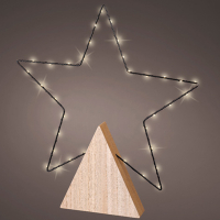 Lumineo Tafeldefocatie kerstster op batterijen | 41.5 x 47 cm | 35 lampjes | Lumineo  LLU00223