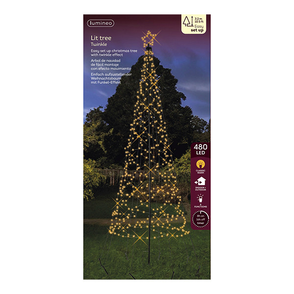 Vlaggenmast verlichting 3.2 meter | Extra warm wit | 480 lampjes | Lumineo LLU00449 - 2