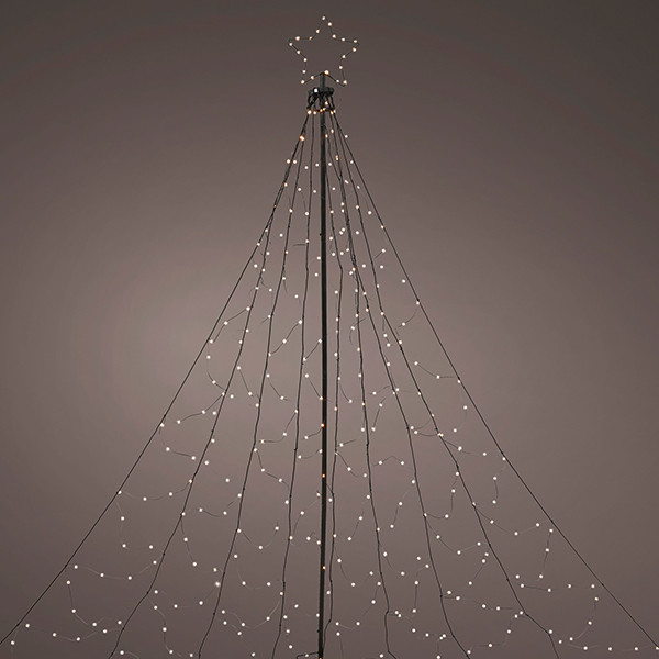 Vlaggenmast verlichting 5 meter | Extra warm wit | 480 lampjes | Lumineo LLU00450 - 1