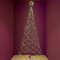 Vlaggenmast verlichting 5 meter | Warm wit | 820 lampjes | Lumineo LLU00257