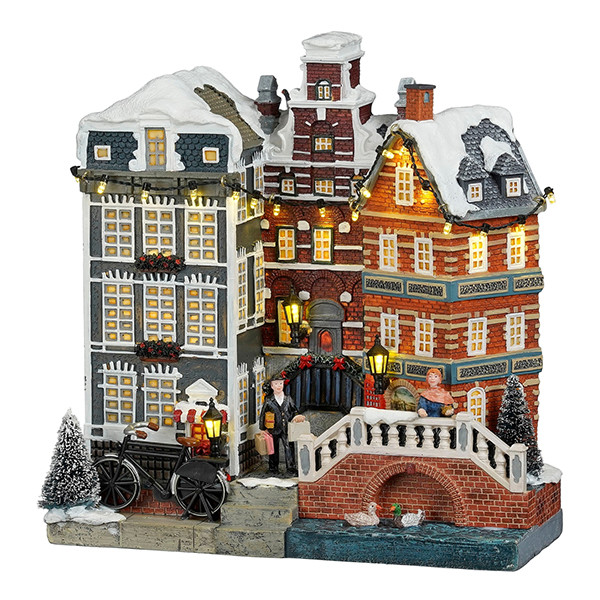 Luville Kersthuisje | Amsterdam op batterijen | 20 lumen | Warm wit | 25 cm LLU10218 - 1