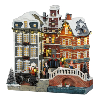 Luville Kersthuisje | Amsterdam op batterijen | 20 lumen | Warm wit | 25 cm LLU10218