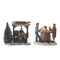 Luville Kersthuisje | Bierkraam op batterijen | 20 lumen | Warm wit | 10 cm LLU10044