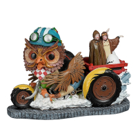 Luville Kersthuisje | Carnaval auto uil | 12.5 cm LLU10220