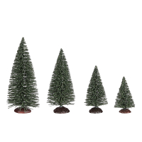 Luville Kersthuisje | Dennenbomen | 12 cm | 21 stuks LLU10098